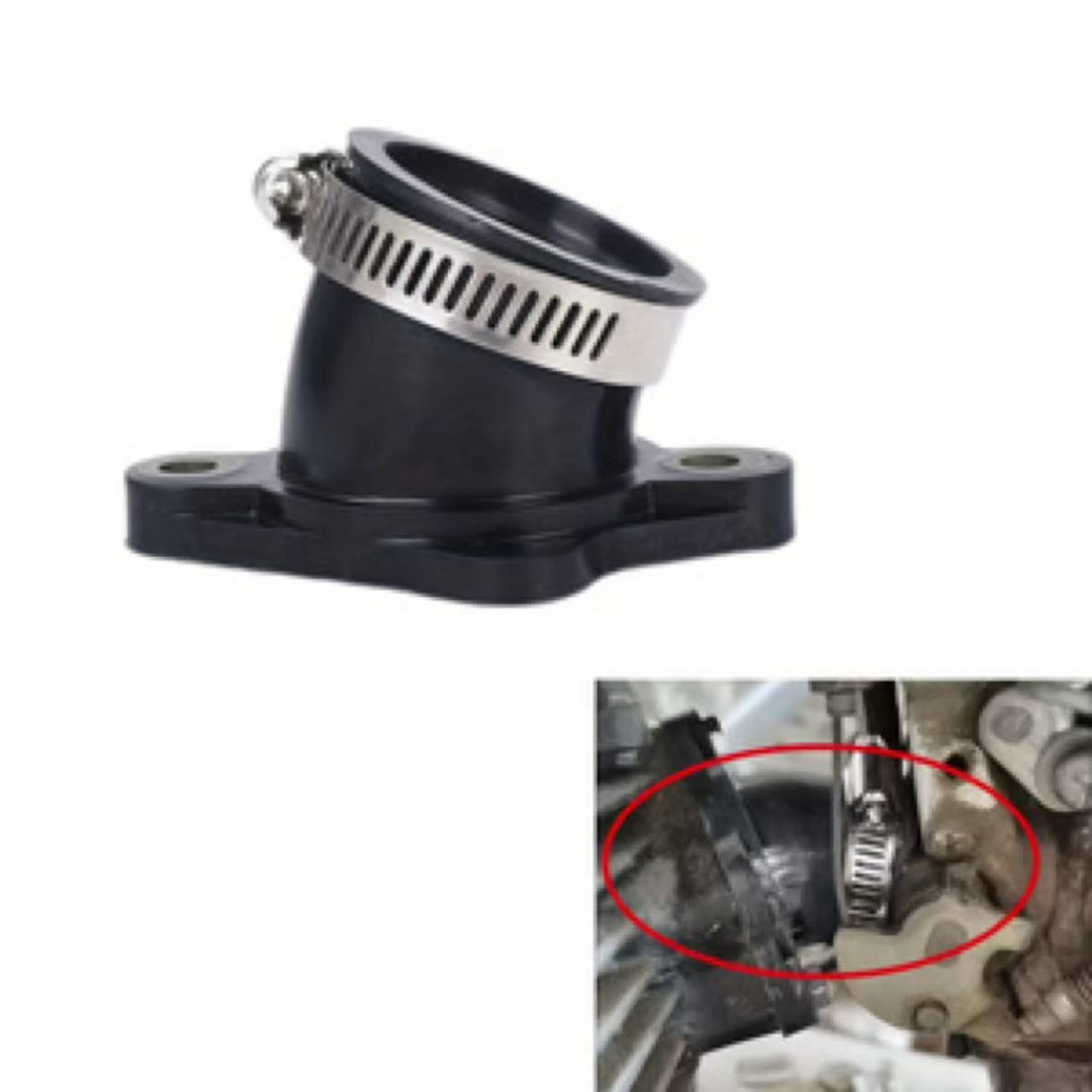 Engine Parts Motorcycle - Collettore di aspirazione carburatore con tubo