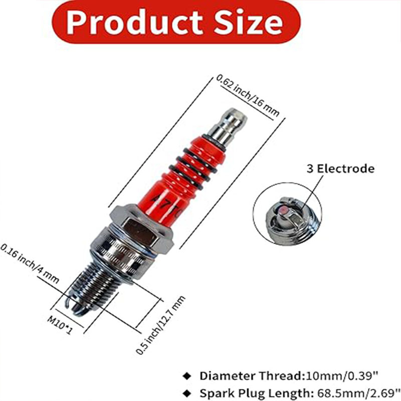 3 pezzi di candele A7TC a 3 el - Motorcycle Spark Plug recensione e prezzo